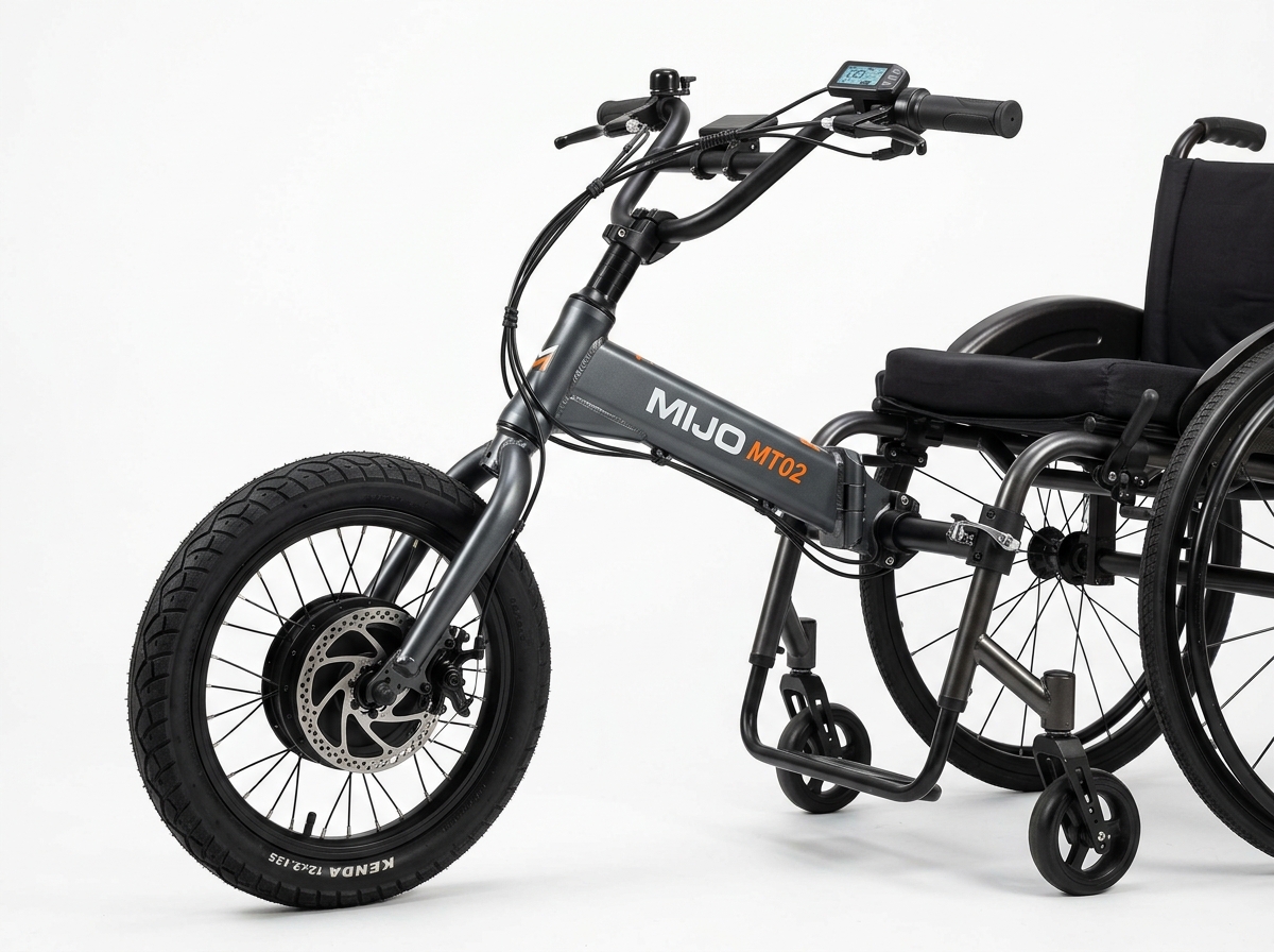 MIJO MT02 12″ Electric Handbike Attachment for Swing-Away Wheelchair